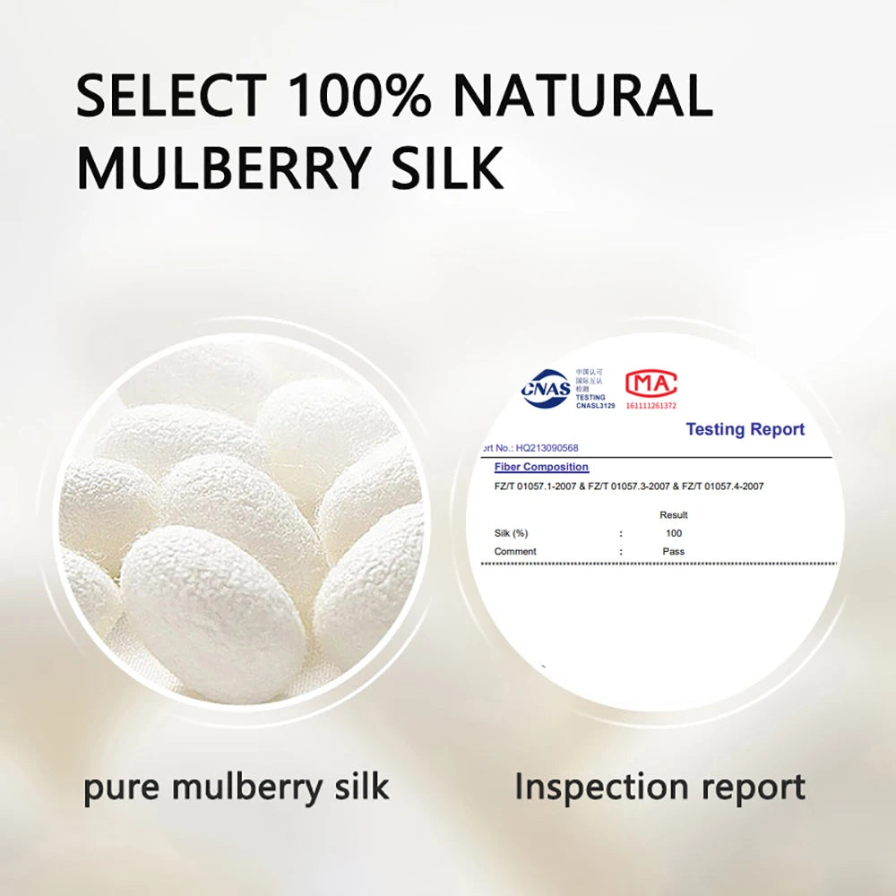 100% Natural Mulberry Silk Hair Ties Elastic Ponytail Holders No Damage for Women Girls 19 Momme 1.5CM