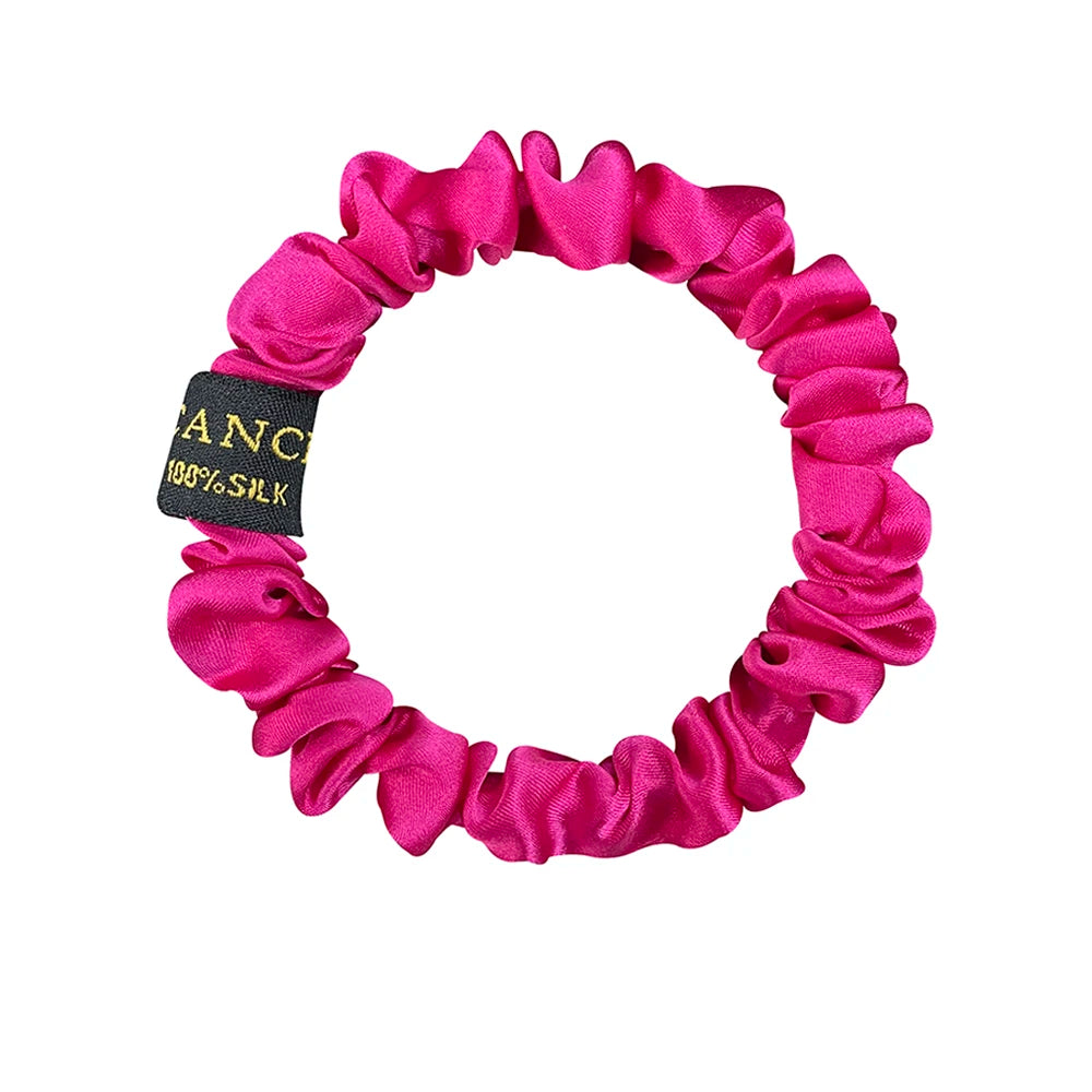 100% Natural Mulberry Silk Hair Ties Elastic Ponytail Holders No Damage for Women Girls 19 Momme 1.5CM