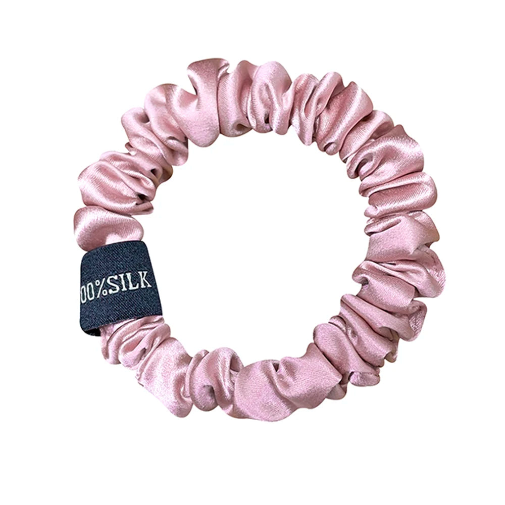 100% Natural Mulberry Silk Hair Ties Elastic Ponytail Holders No Damage for Women Girls 19 Momme 1.5CM