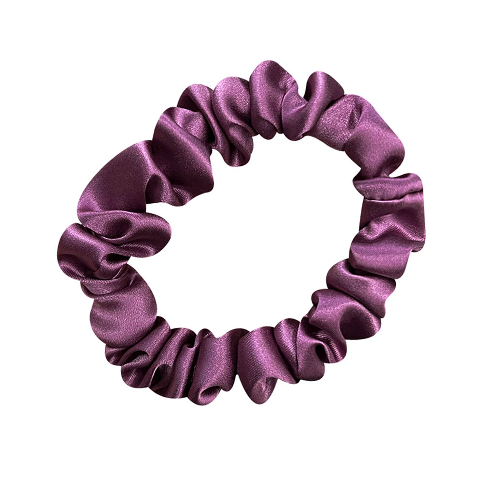 100% Natural Mulberry Silk Hair Ties Elastic Ponytail Holders No Damage for Women Girls 19 Momme 1.5CM