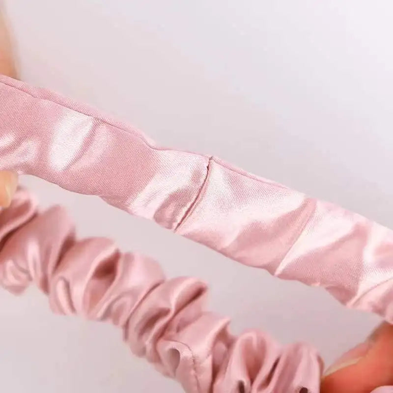 100% Natural Mulberry Silk Hair Ties Elastic Ponytail Holders No Damage for Women Girls 19 Momme 1.5CM