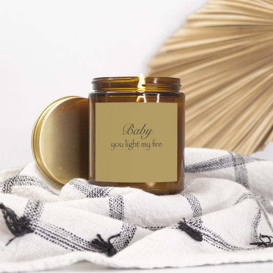 "Baby, you light my fire" Non-toxic Candle in Blackberry Vanilla