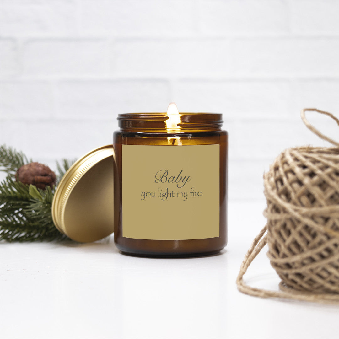 "Baby, you light my fire" Non-toxic Candle in Blackberry Vanilla