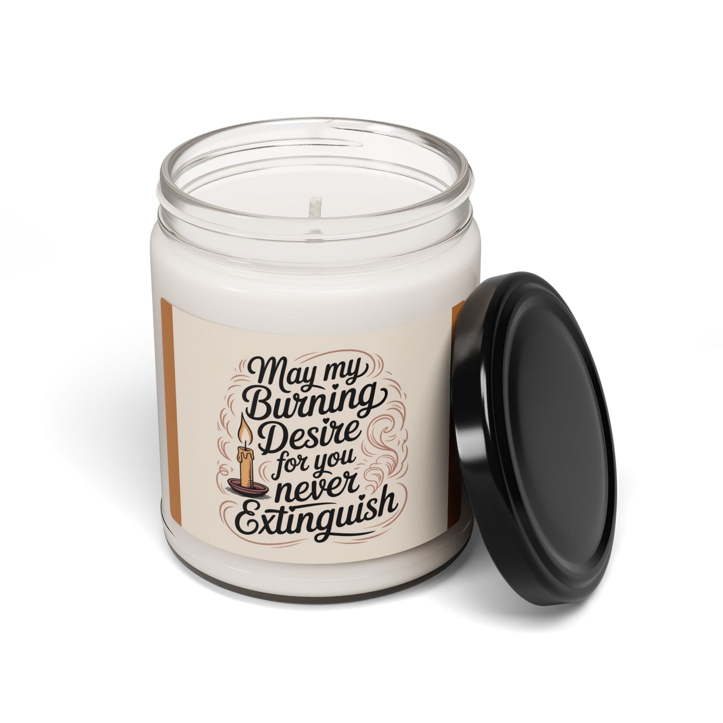 Scented Soy Candle — "May My Burning Desire for You Never Extinguish" Romantic Jar Candle (9oz)
