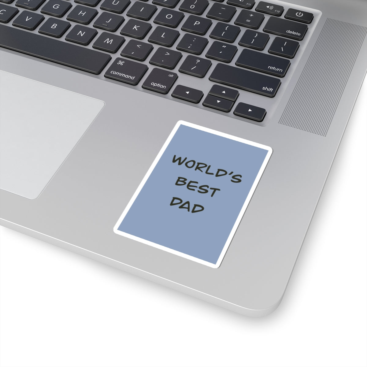 World's Best Dad Sticker — Blue Kiss-Cut Vinyl Decal for Father’s Day, Laptop & Gift