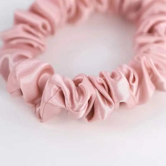 100% Natural Mulberry Silk Hair Ties Elastic Ponytail Holders No Damage for Women Girls 19 Momme 1.5CM