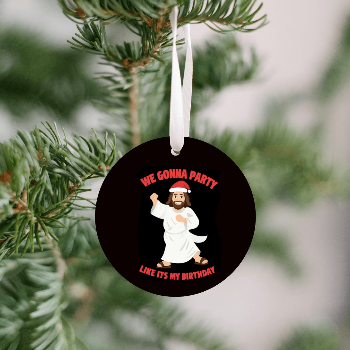 Funny Jesus Christmas Ornament