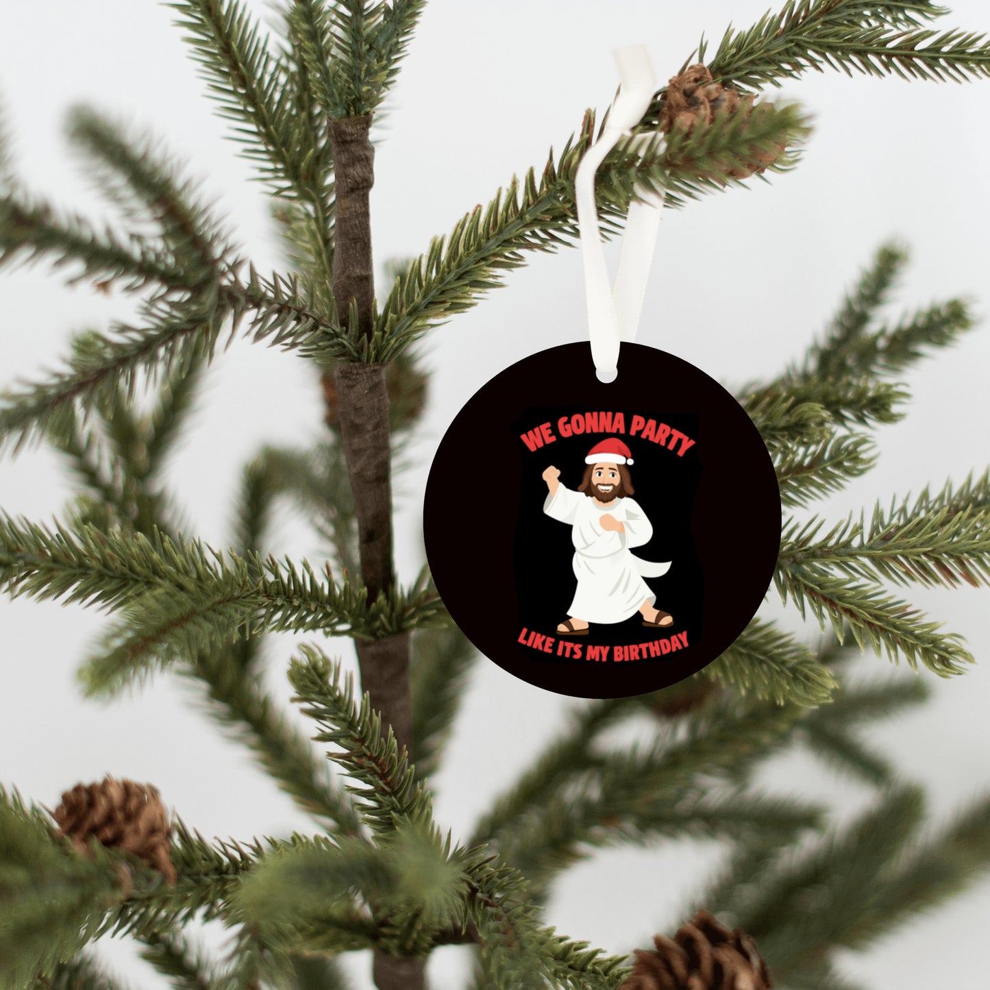 Funny Jesus Christmas Ornament