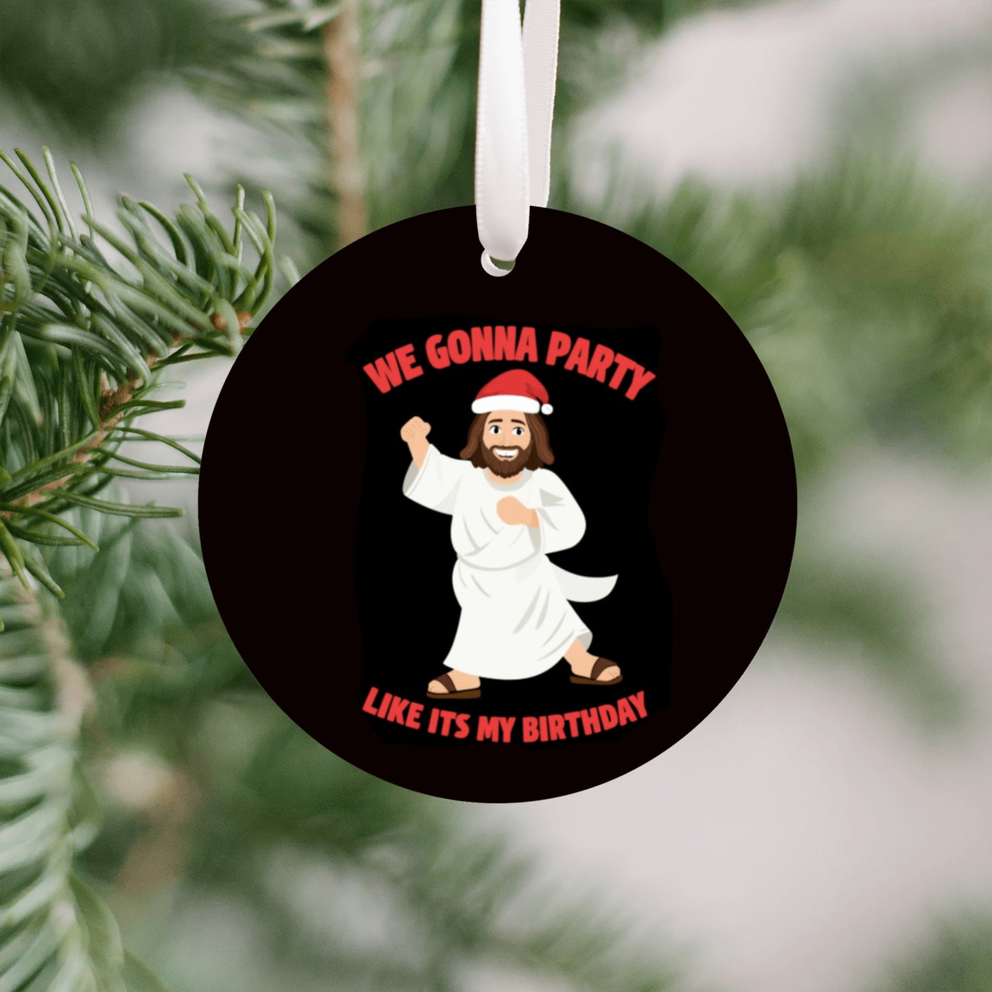 Funny Jesus Christmas Ornament